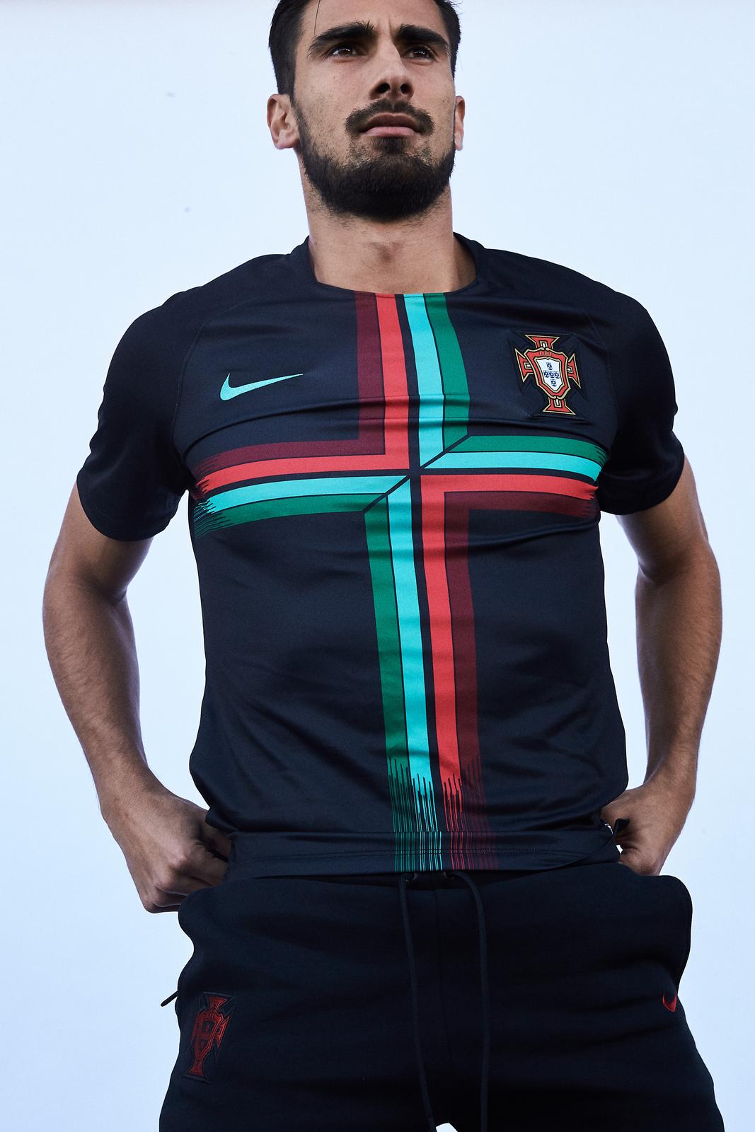 portugal soccer jersey black