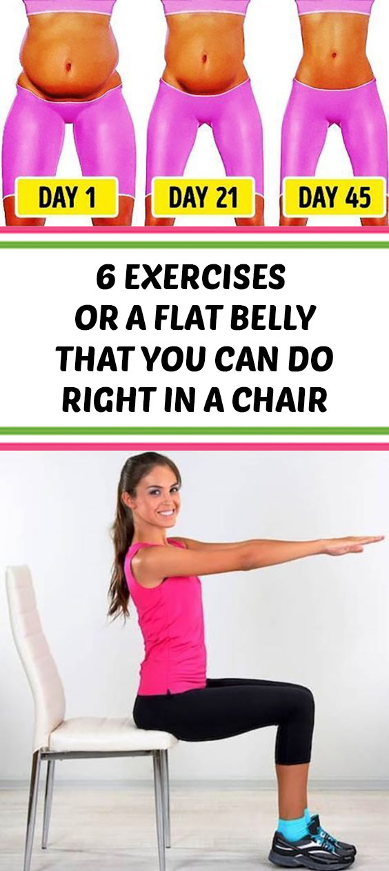 6 Exercises for a Flat Belly That You Can Do Right in a Chair #workout ...