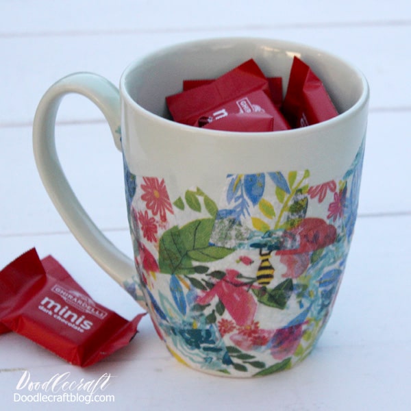 Mod Podge Napkin Mug Handmade Gift Idea!