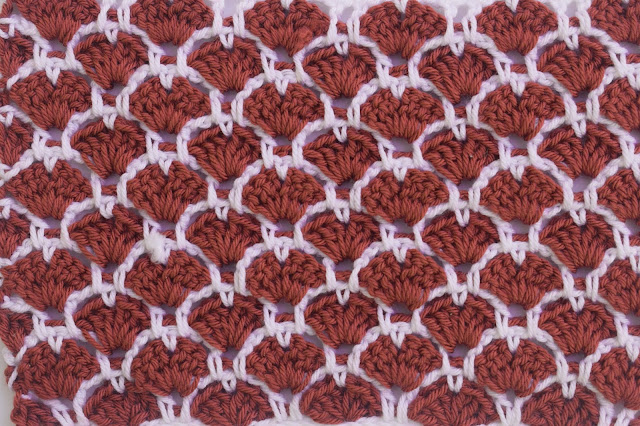 4 - Crochet Imagen Puntada a crochet de corazones y abanicos por Majovel Crochet