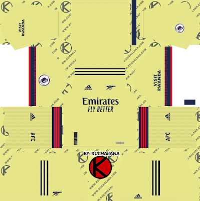 Arsenal 2021-22 Adidas Kit - DLS2019