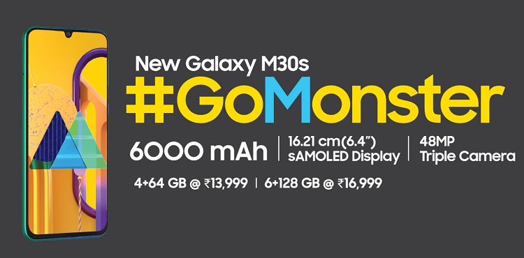 Samsung Galaxy M30s with 6,000mAh Battery Now Official