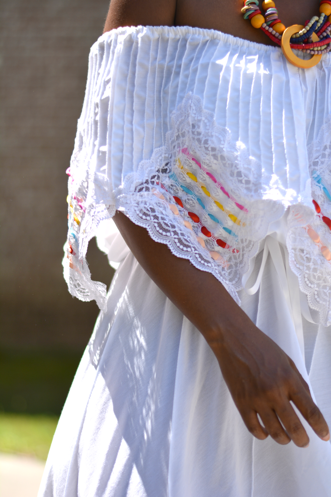 vintage Mexican peasant dress from travel thrift trip to Monkies in Austin, TX