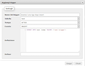 Come creare un trigger mysql con PhpMyAdmin | Oggi è un altro post