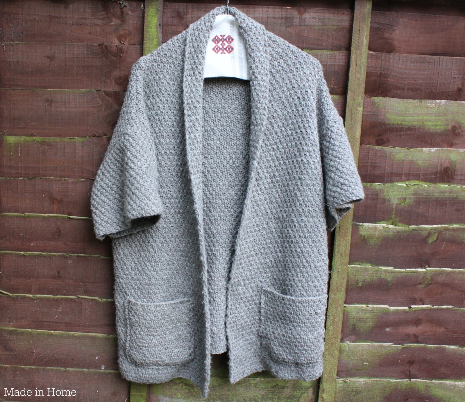 Made in Home The Double Moss Stitch Cardigan Knitting