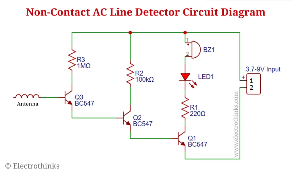 Non-Contact AC Line Detector using