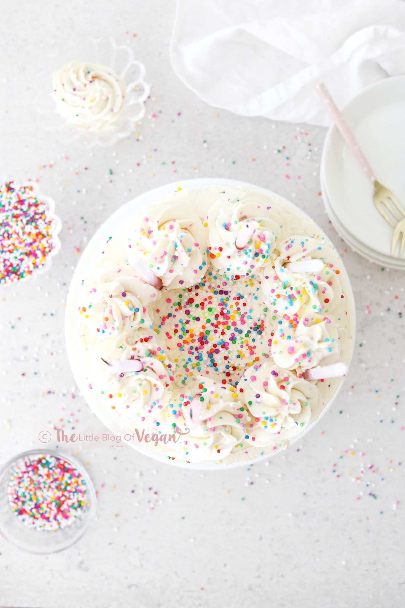 Vegan Vanilla Birthday Cake
