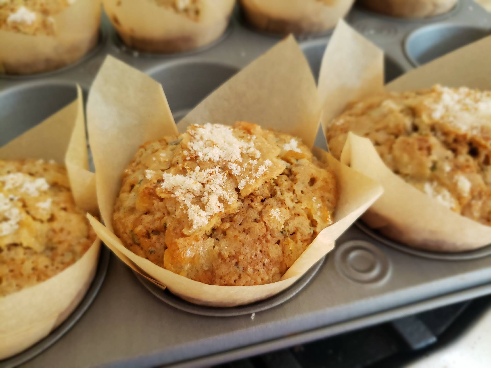 For Love of the Table ZucchiniWalnut Muffins with White Chocolate