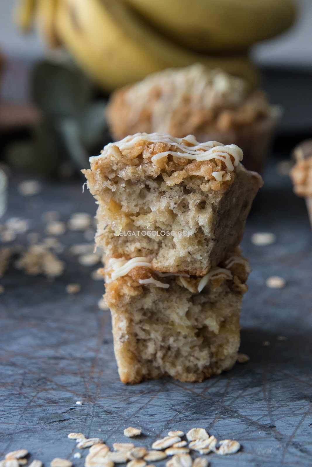 No puedo parar de comer estos muffins de banana, avena y "cualquier