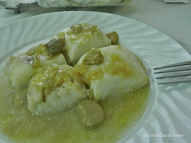 Merluza en salsa de boletus y trufa