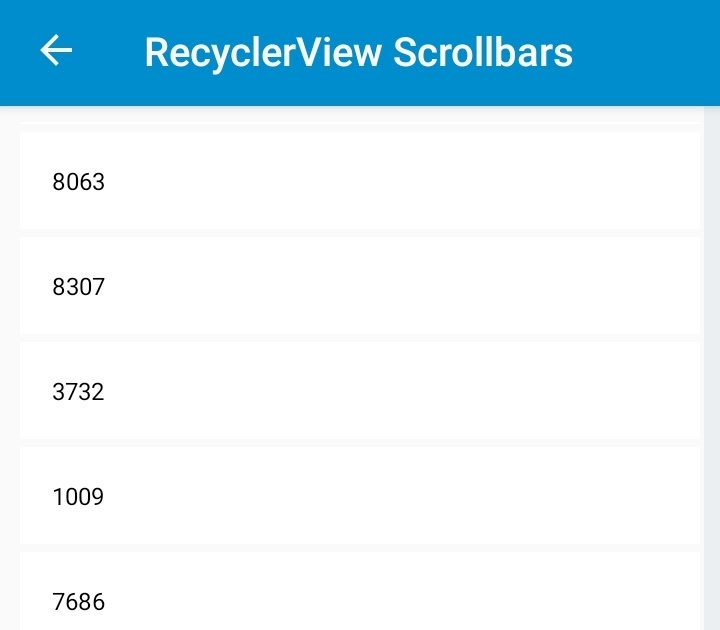 RecyclerView ScrollBars with Fast scroll