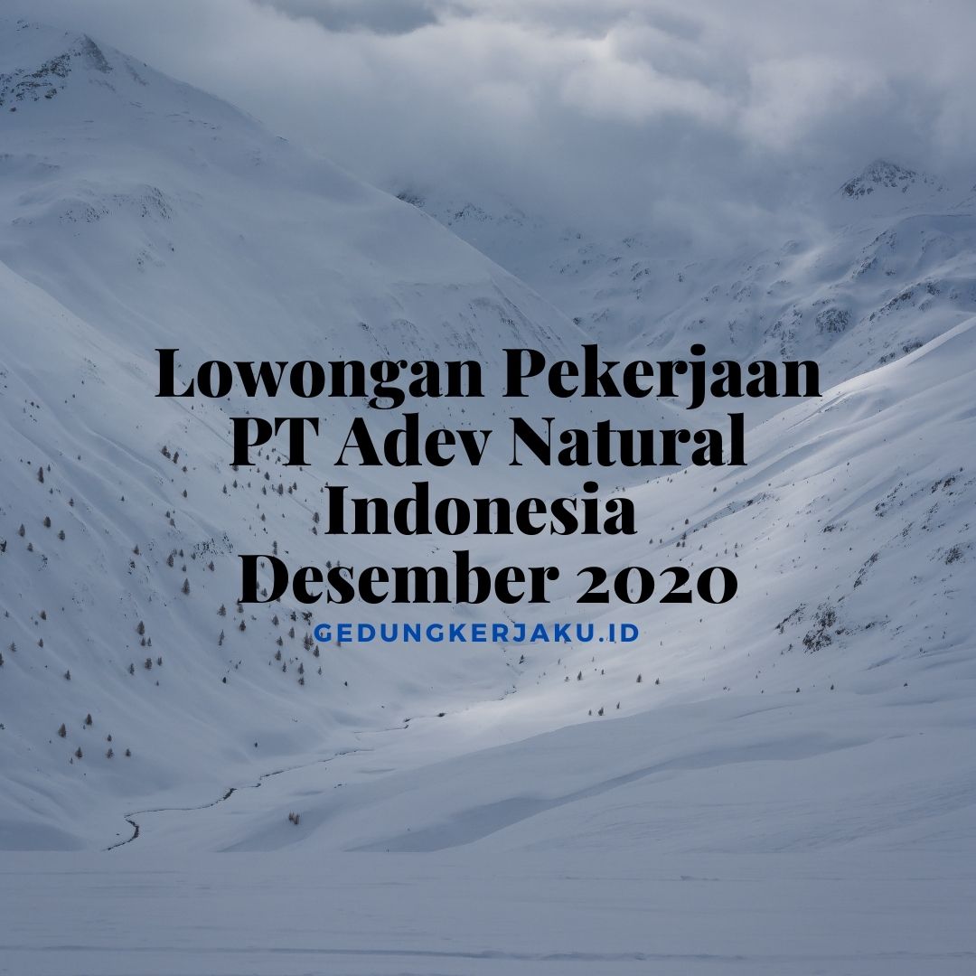 Lowongan Pekerjaan PT Adev Natural Indonesia Desember 2020