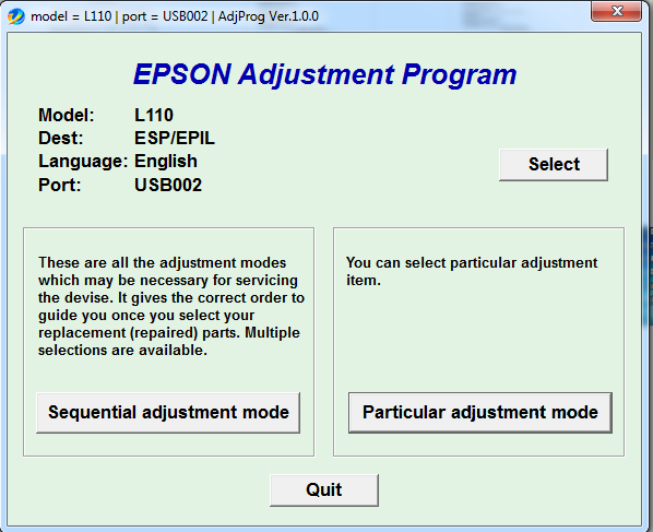 download epson adjustment program l110
