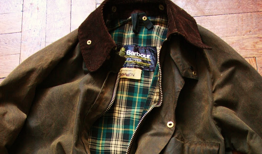 Shells & Horns: Vtg Barbour 'Solway Zipper' belted jacket