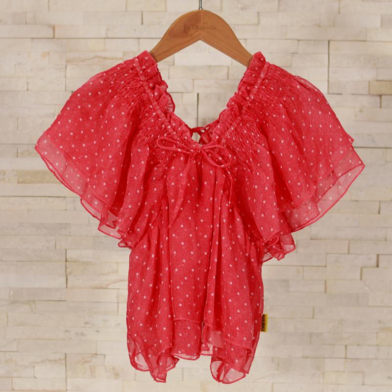 Áo Kiểu Voan Tay Cánh Tiên – Bé 3-13 tuổi – Thương Hiệu : Khaki 153556