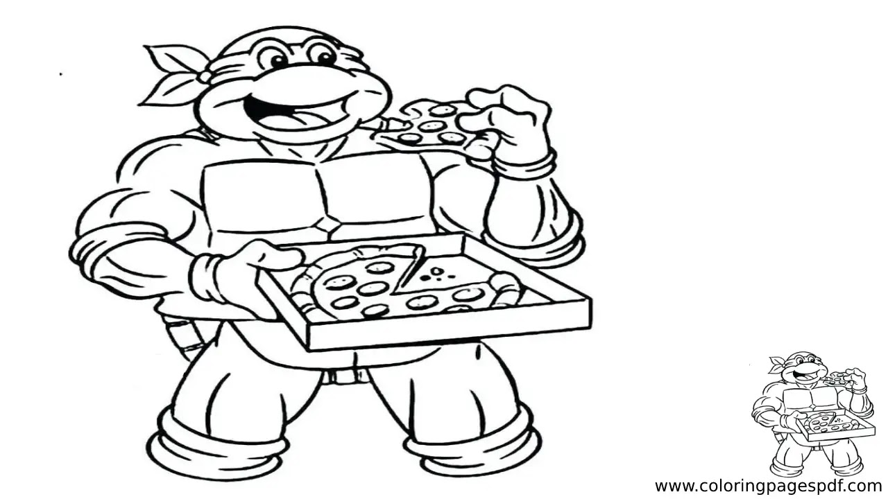 Coloring Page Of Michelangelo (TMNT)