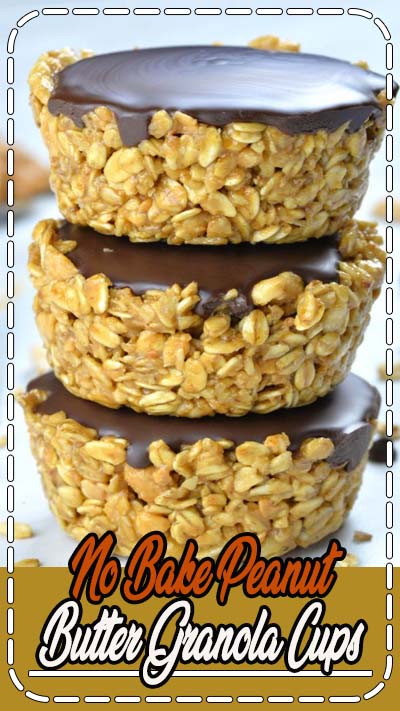 Need a quick and healthy snack? No Bake Peanut Butter Granola Cups are easy and healthy snack for kids and adults and perfect breakfast to grab and go on busy mornings. There’s nothing easier to slip into a lunch box than a few of these granola cups. If you are looking for healthy and easy recipes to make ahead and have on hand when you need little boosts of energy these cups are perfect.