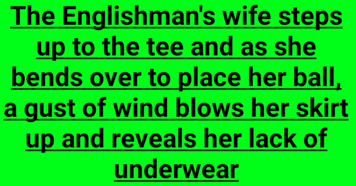 Hilarious Joke Why aren't you wearing any knickers?"