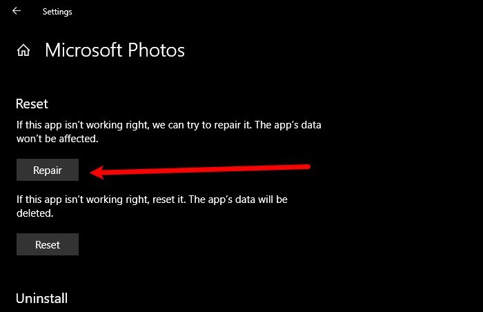 Risolvi il crash dell'app Foto di Windows 10