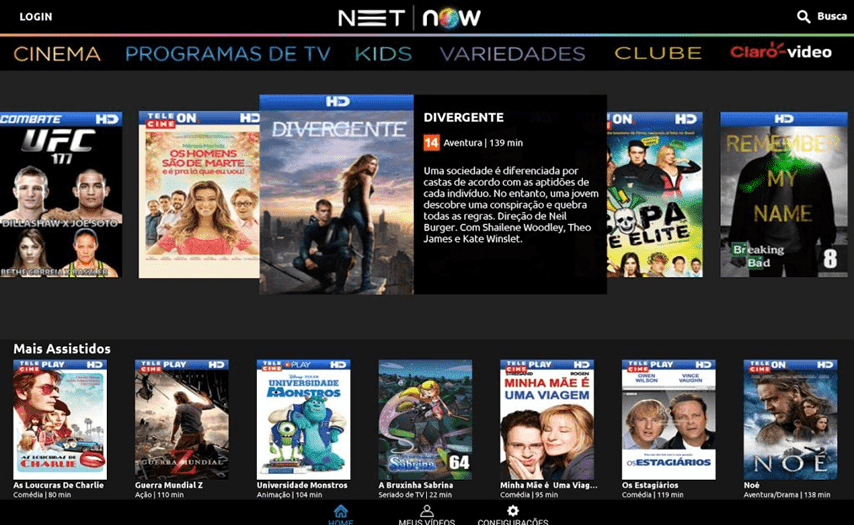 pacotes combo net claro