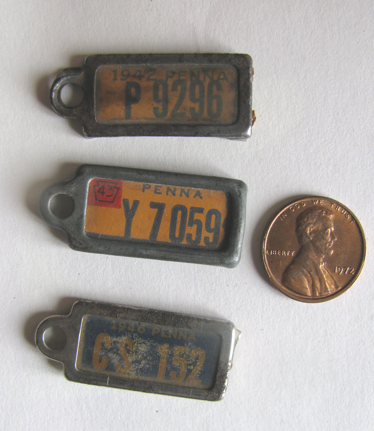 Vintage Johnstown Keychain Plates