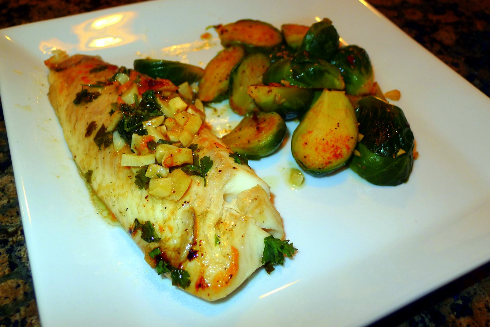 Tasty Makes Happy Tilapia with Brussels Sprouts
