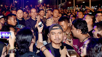 Presiden Jokowi Saksikan Festival Musik Di Kemayoran 