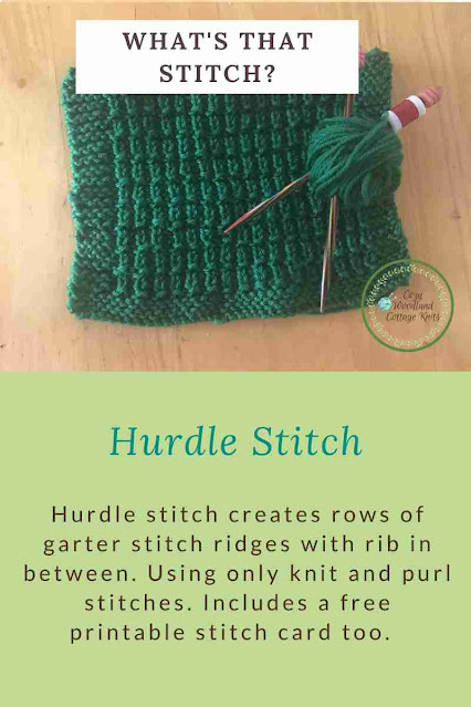 Cozy Woodland Cottage Knits: How to do hurdle stitch