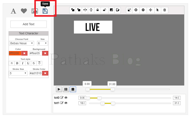 Make GIF from Text, save gif, pathaks blog, anil pathak