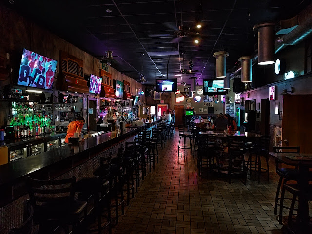 Inside of a bar