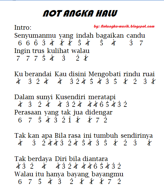 Not Angka Pianika Halu - Feby Putri - Irvanhermawanto