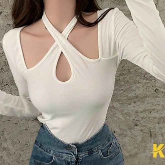 ÁO THUN KIỂU TAY DÀI DÂY CHÉO HOT TREND