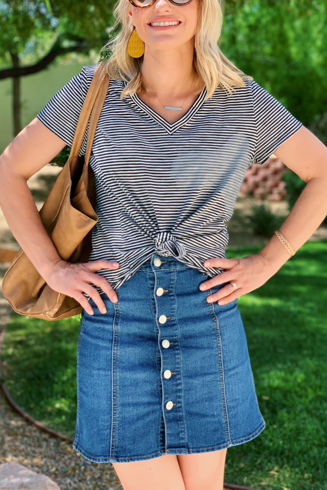 3 Ways to Wear a Button Front Denim Skirt Thrifty Wife, Happy Life