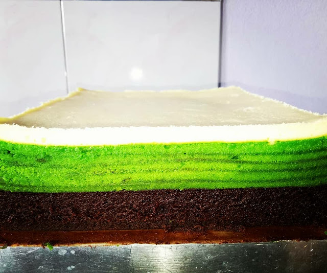 Resepi kek lapis lumut cheese