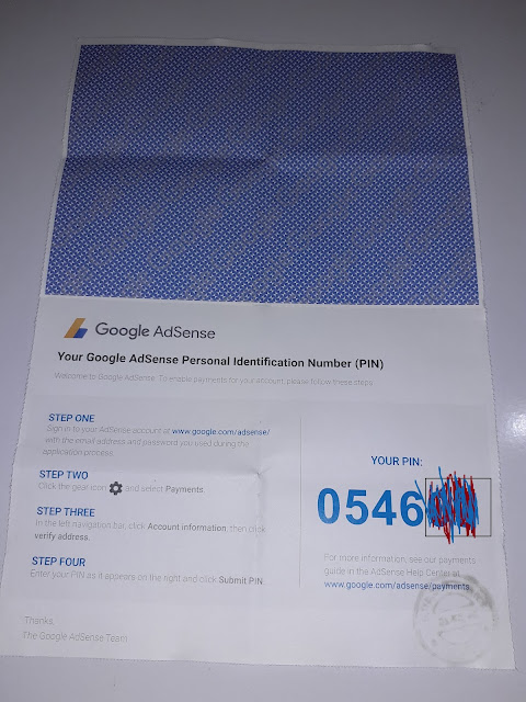  Google AdSense letter