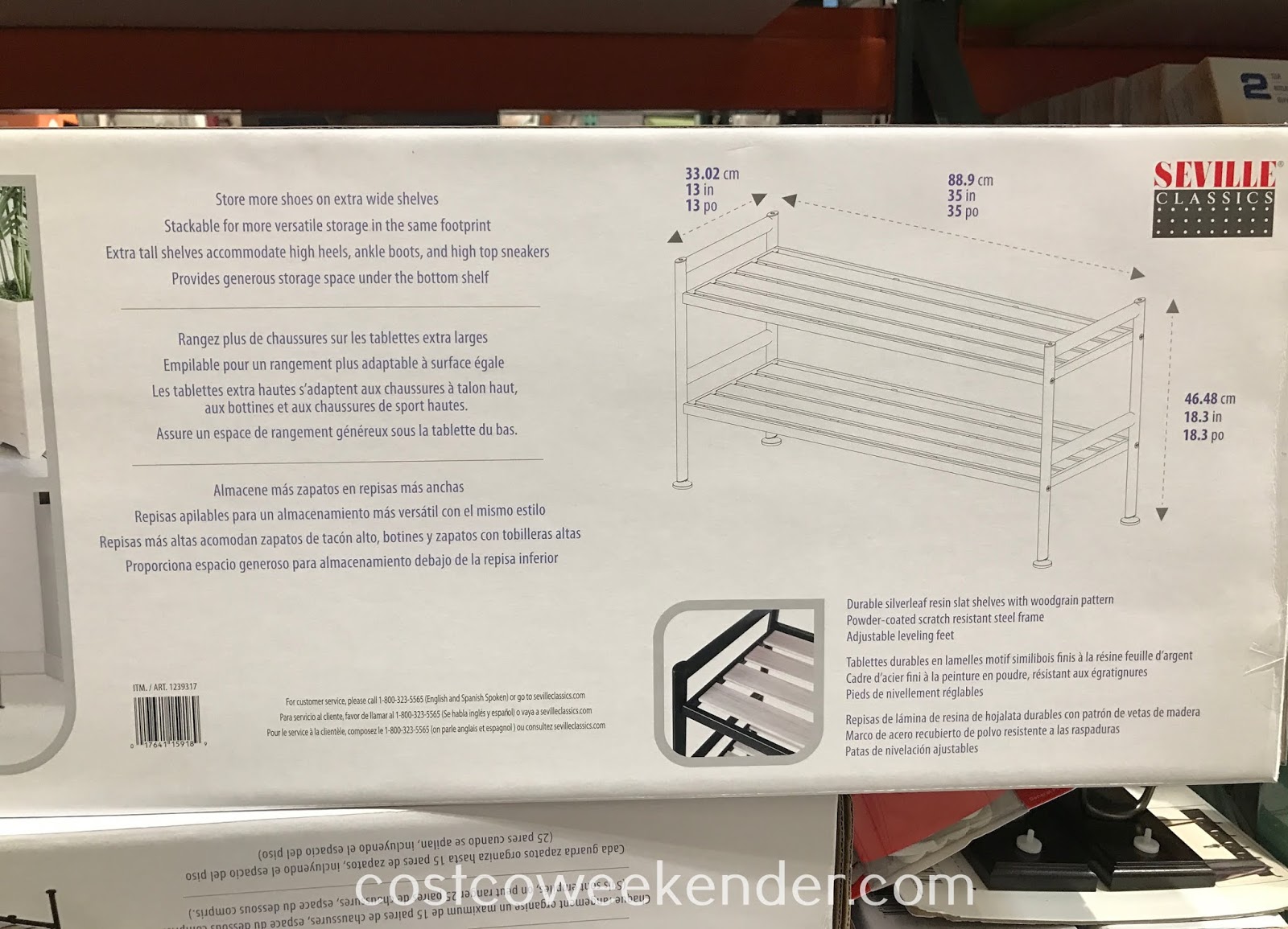 Seville Classics Alpine Ash Shoe Rack 2 Pack Costco Weekender