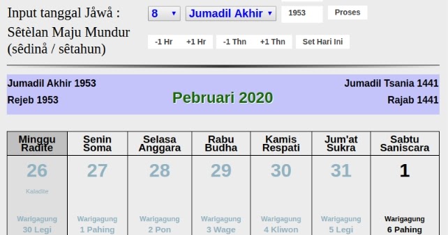 39 Terbaru Kalender Jawa 2020 Hari Baik Kalender Jawa