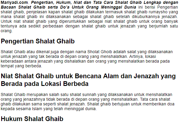 Pengertian, Hukum, Niat dan Tata Cara Shalat Ghaib Lengkap dengan