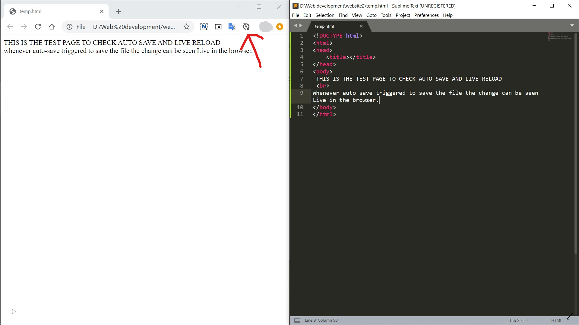 LiveReload and Auto-save simultaneously in Sublime Text 3