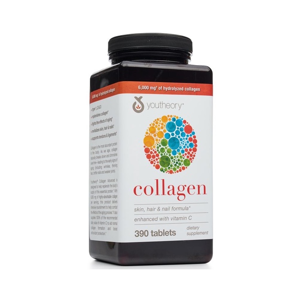 Youtheory Collagen Biotin 390 Tablets xuất xứ Mỹ