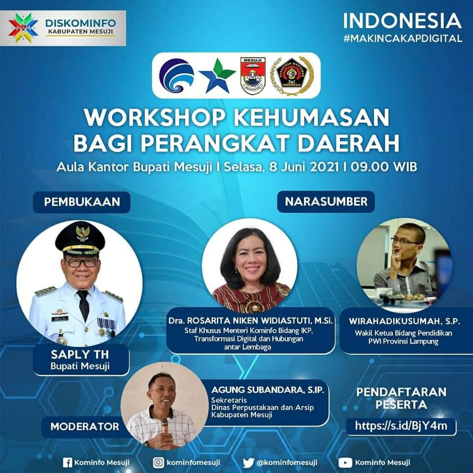 Workshop Kehumasan, Wira Harapkan Humas  Mampu Jadi Pusat Informasi Kegiatan OPD