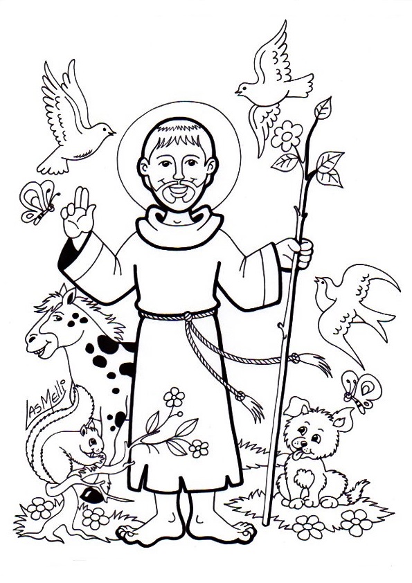 Laminas de La Biblia Para Colorear ,Imprimir y Recortar. San Francisco