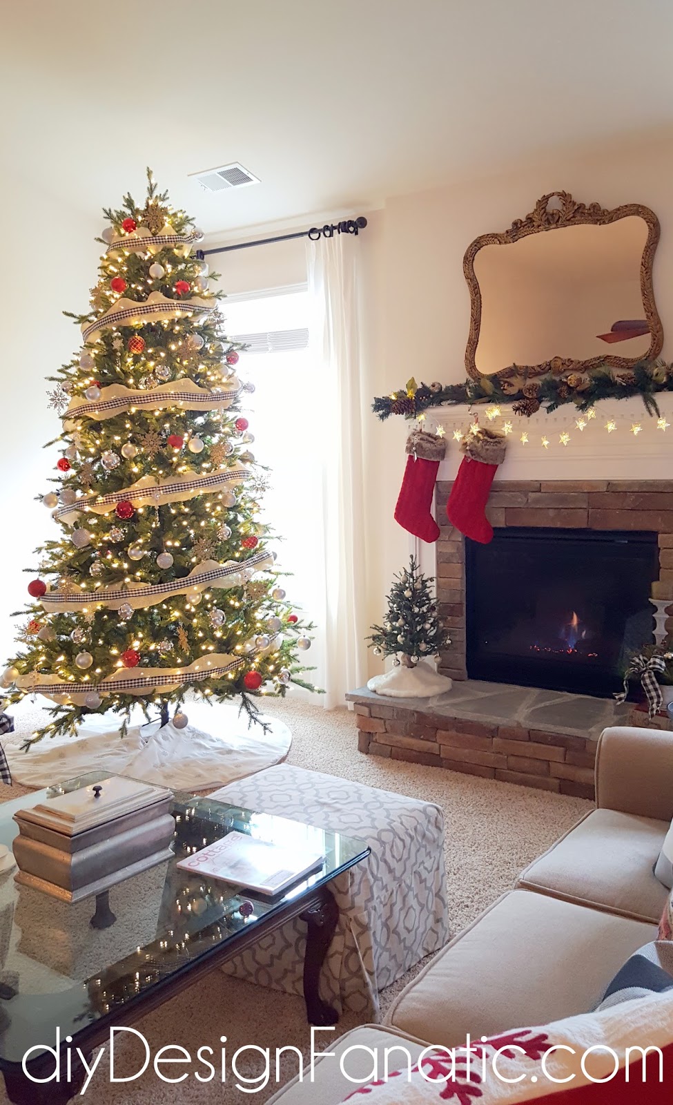 diy Design Fanatic Christmas Family Room and Mantel