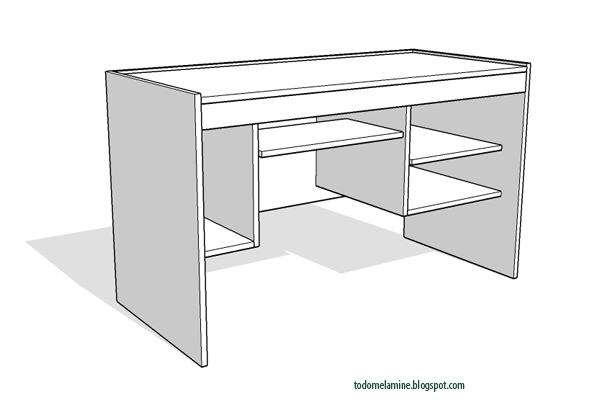 Todo Melamine: Planos de mueble Escritorio de Melamina