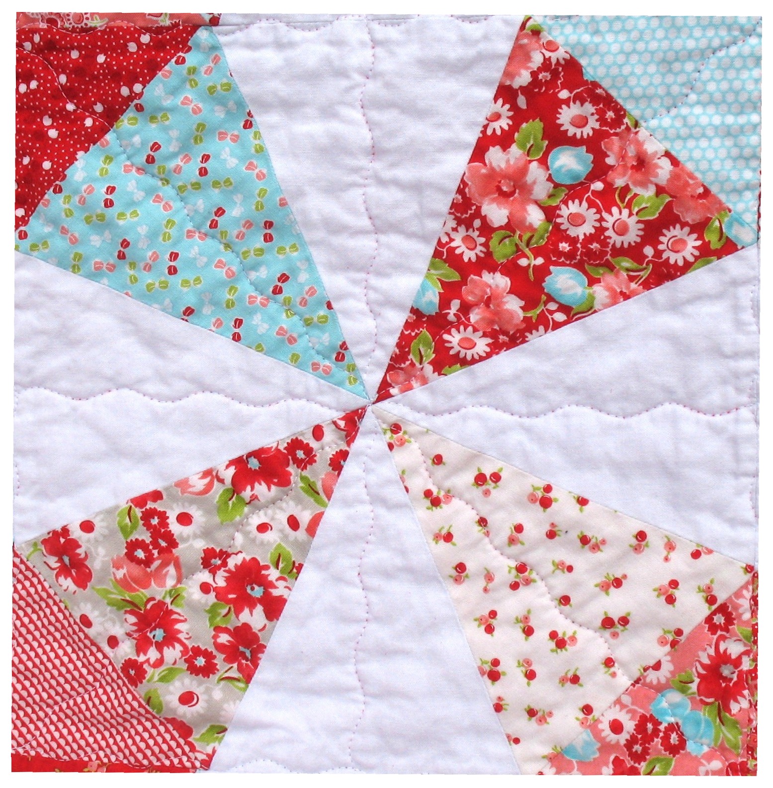 Area of simple shapes Ye Olde Sweatshop: Kaleidoscope Quilt in Little Ruby (#78)