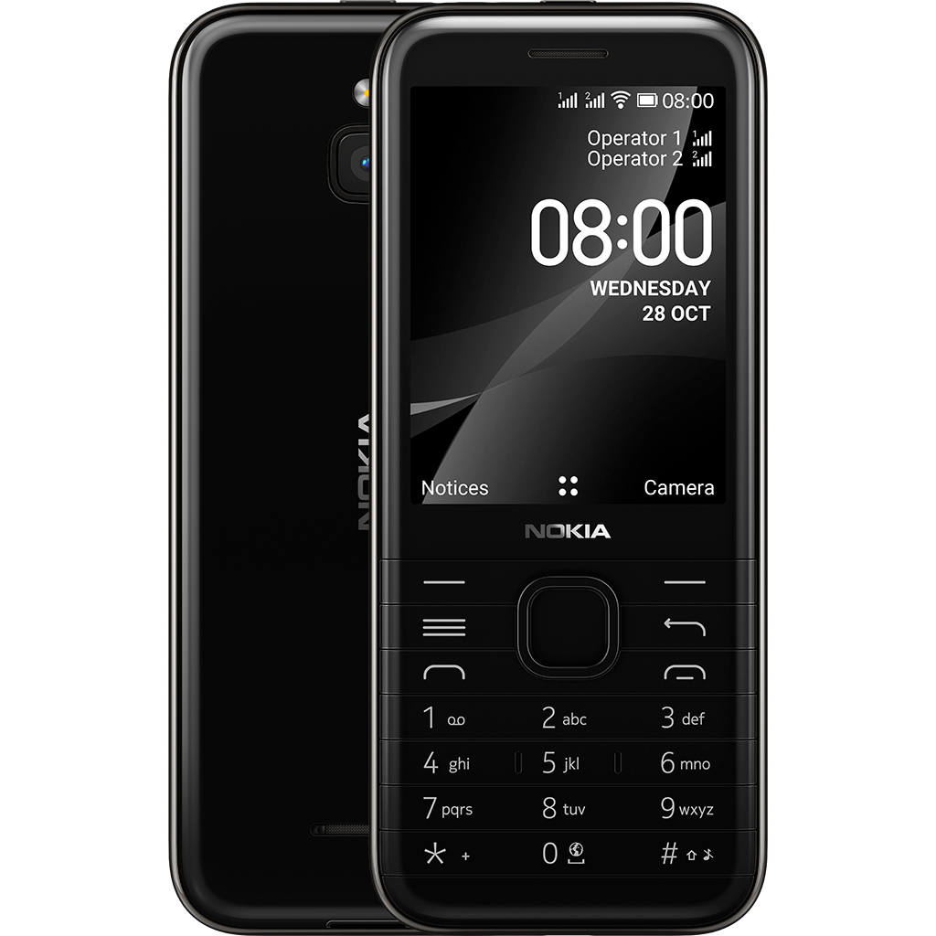 Điện thoại Nokia 8000 4G Đen - Đầy đủ kết nối 4G và Wifi