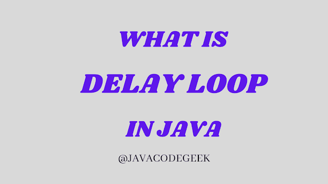 What is Delay Loop in Java