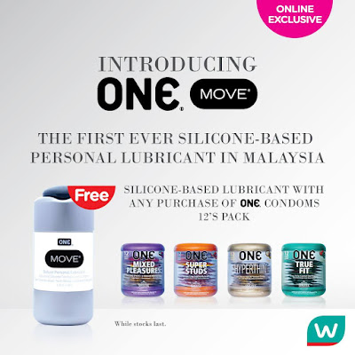 Watsons Malaysia Free ONE MOVE Silicone-based Personal Lubricant Condom