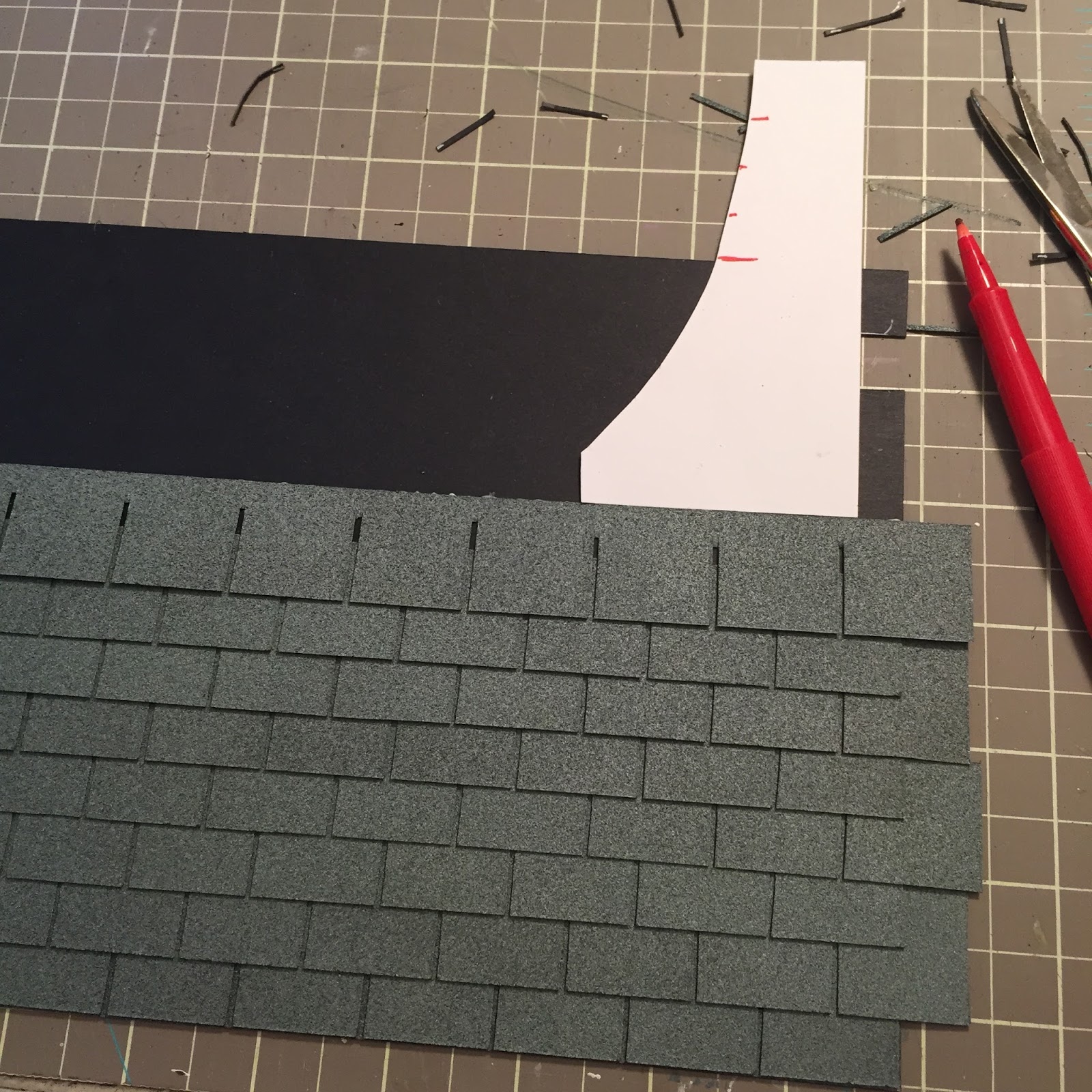 Dollhouse roof shingles The Kinfeld