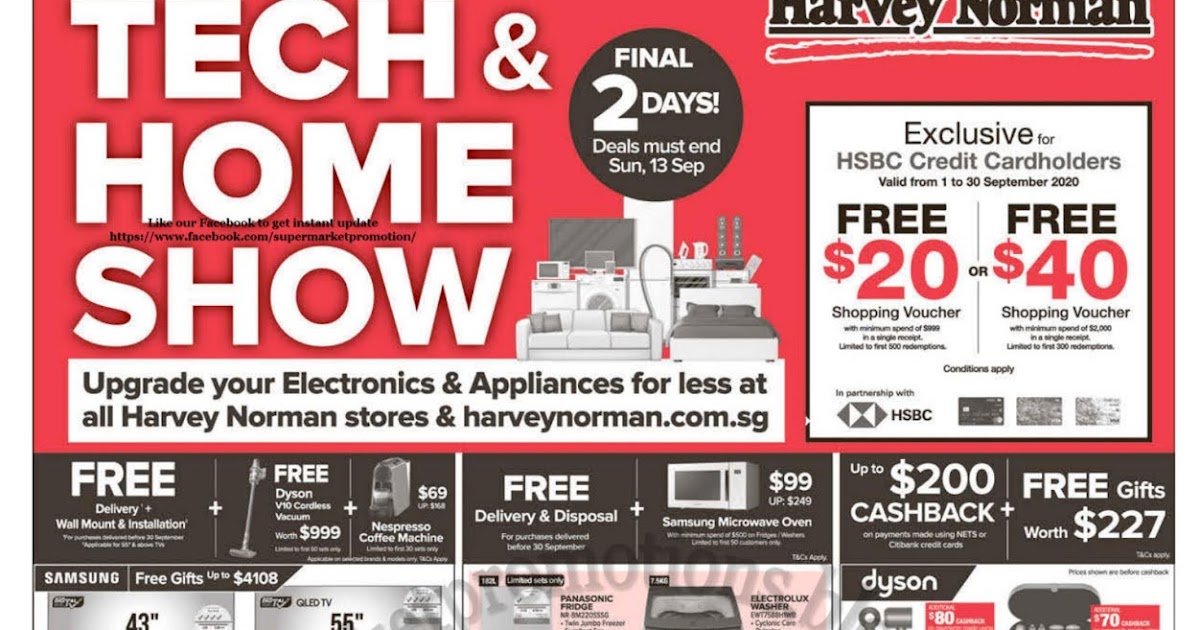 Harvey Norman Electronics & Appliances Sale 11 13 September 2020
